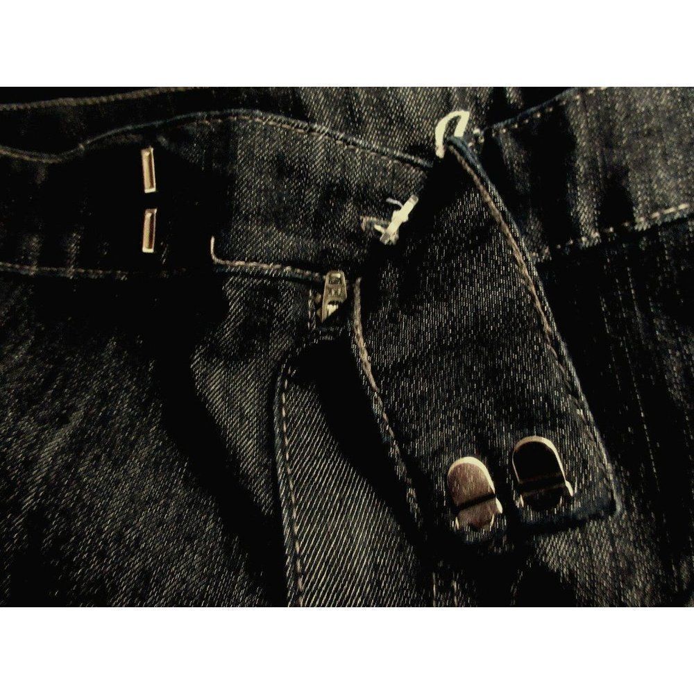 Avenue Black Ankle Jeans Sz 18 Cotton Stretch Flat Front Back Pockets - Picture 4 of 6